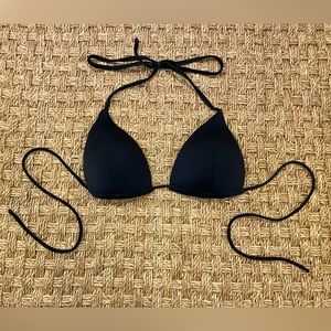 Missguided Black String Bikini Top